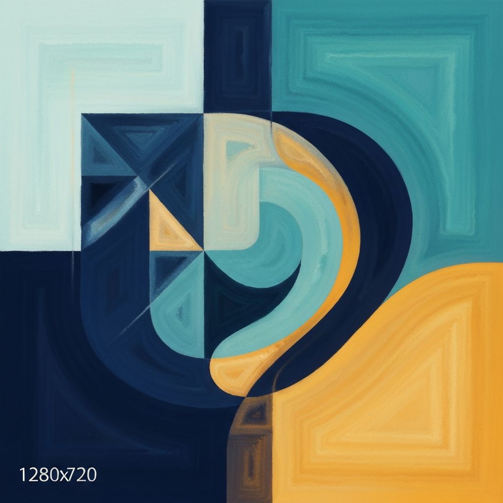 Abstract geometric shapes transitioning from rigid to flowing forms, representing professional healing
